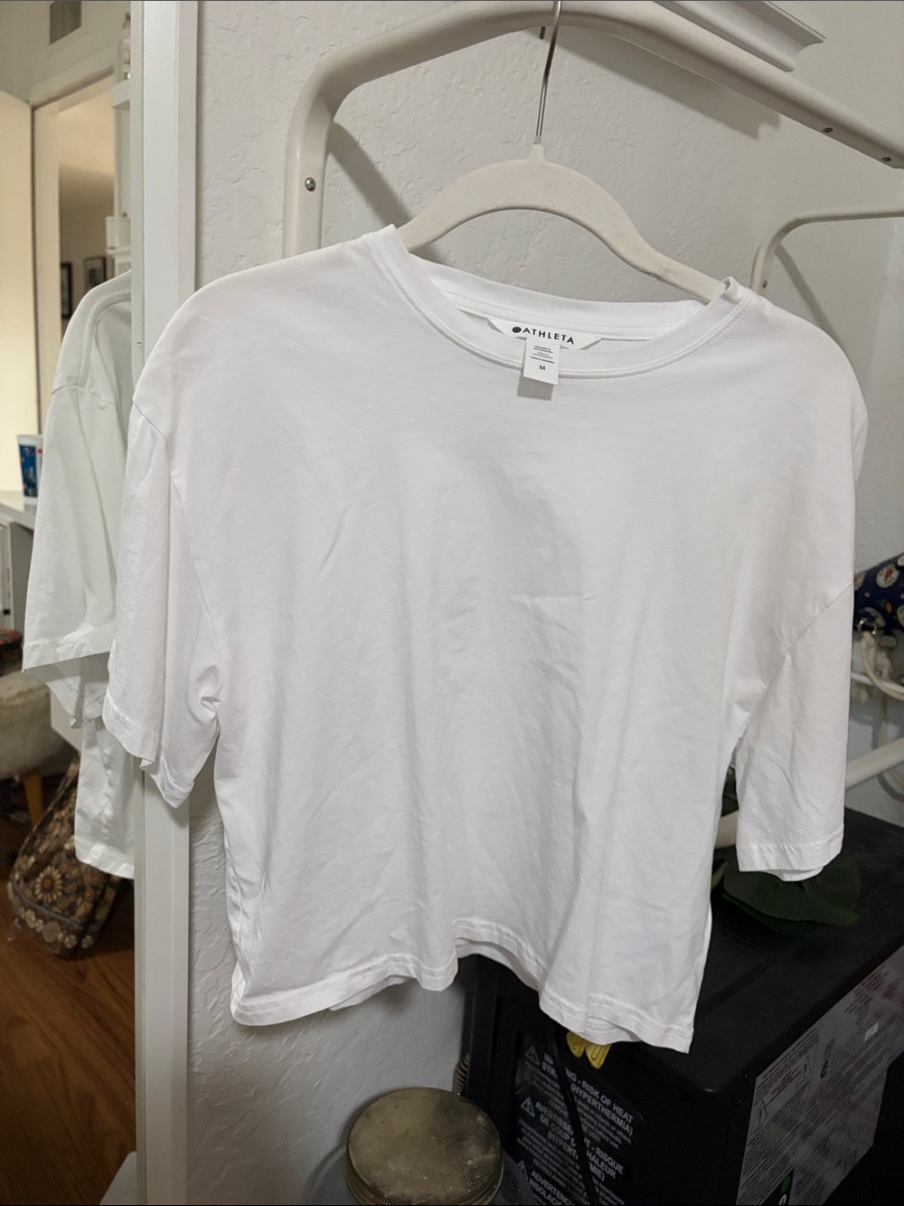 Athleta White Boxy Crew Tee - Relaxed Short Sleeve